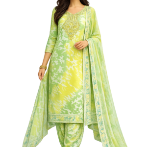 Lime Sunshine Bandhni