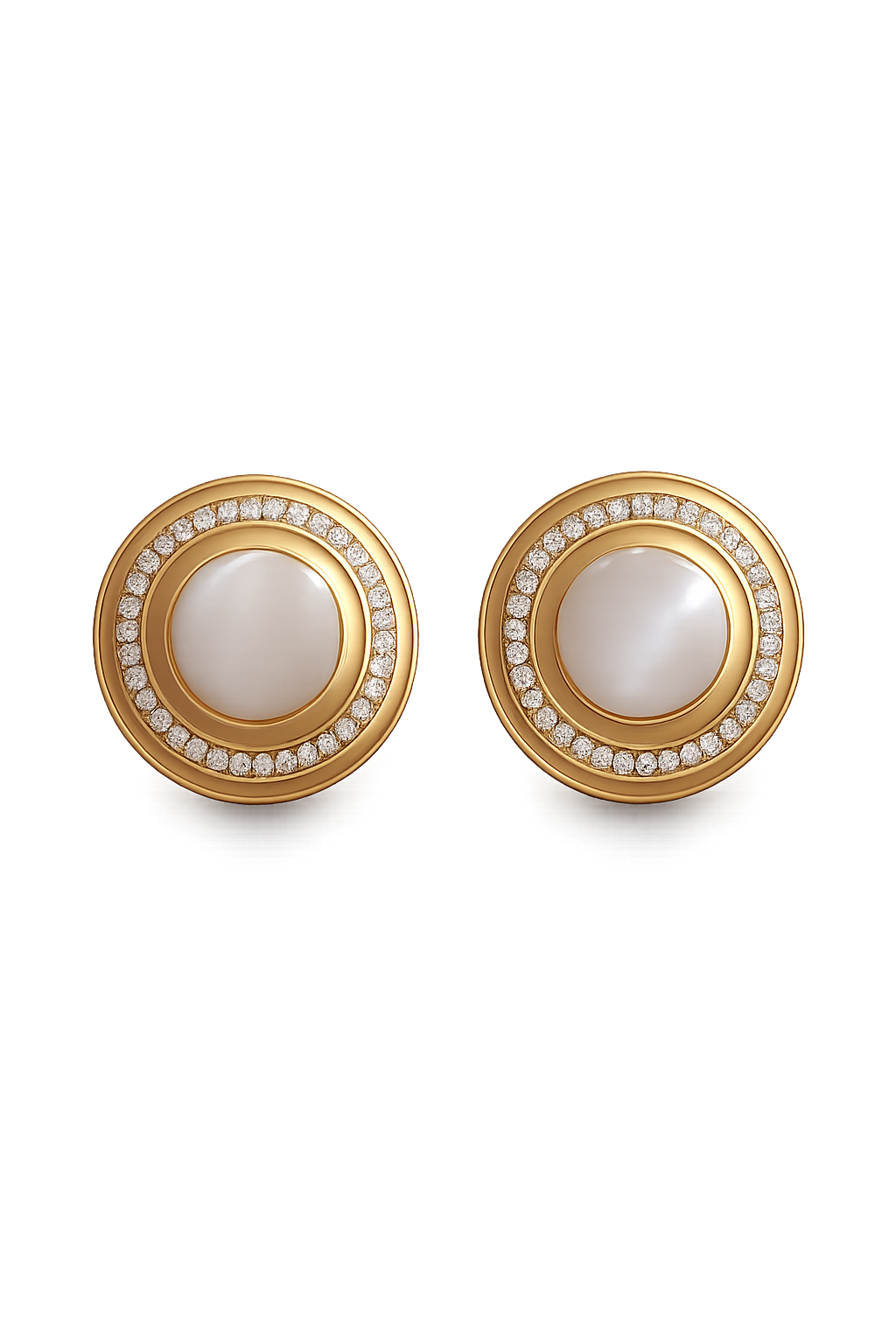 Pearl White And Royal Gold